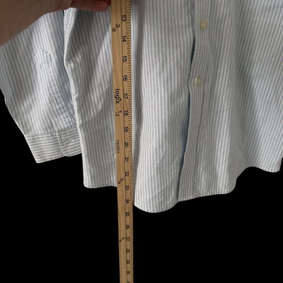 Vineyard Vines Girls Blue and White Pin Stripe Button Up Whale Shirt Sizโฆ - Picture 5 of 6